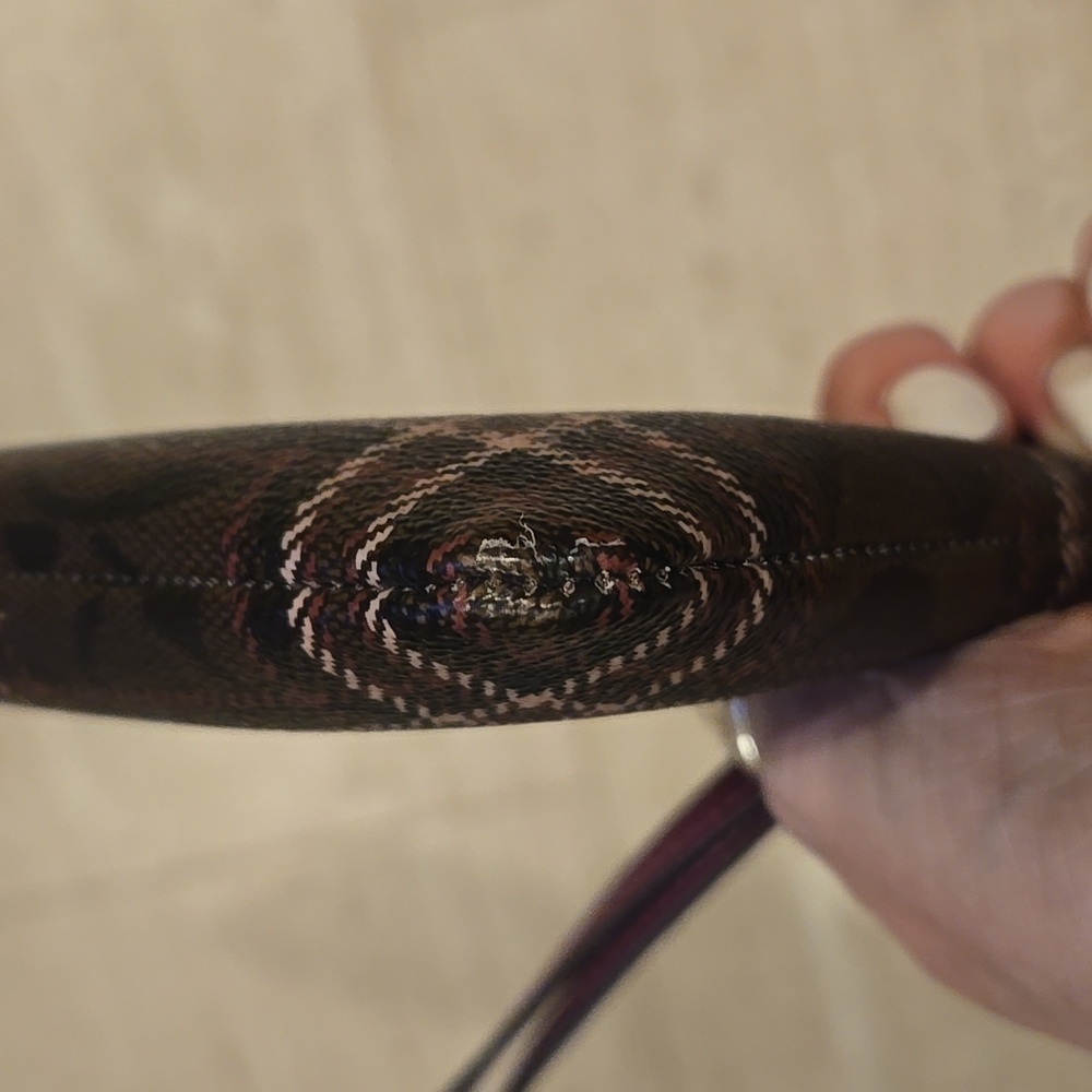 Coach Plaid Signature Zipper Wristlet/Wallet - Picture 7 of 11